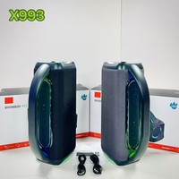 Máquina de Karaoke Inalámbrica X993K con Micrófono Dual, Altavoz con Bajos Potentes, Luz RGB, Sistema de Audio Portátil para Fiestas, Reproductor de Música con Tarjeta TF y USB, OEM
