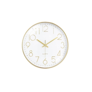 Orologio da parete moderno e silenzioso, 30 cm, numeri dorati 3D, senza ticchettio, facile da leggere, movimento al quarzo - Product Image 1