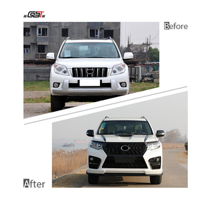 Pièces de pare-chocs et de phares GBT populaires pour Toyota <span class=keywords><strong>Land</strong></span> <span class=keywords><strong>Cruiser</strong></span> <span class=keywords><strong>150</strong></span> Prado, mise à niveau du modèle Prado 2010-2017 vers le modèle E 2018, accessoires pour modèle Prado - Product Image 3