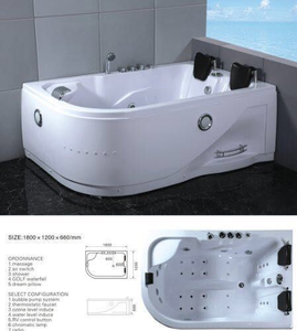 Baignoire autoportante de luxe moderne pour 2 personnes, bain à remous <span class=keywords><strong>jacuzzi</strong></span>, baignoire de trempage pour projets hôteliers OEM ODM - Product Image 6