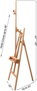 MEEDEN Chevalet <span class=keywords><strong>de</strong></span> studio d'artiste réglable en bois <span class=keywords><strong>de</strong></span> hêtre massif Grand chevalet <span class=keywords><strong>de</strong></span> <span class=keywords><strong>peintre</strong></span> un cadre <span class=keywords><strong>de</strong></span> réglage chevalet - Product Image 2