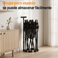 Trampolín Plegable Octagonal de Acero Negro, Capacidad de Carga de 150 kg, Duradero y Portátil, en Stock en España