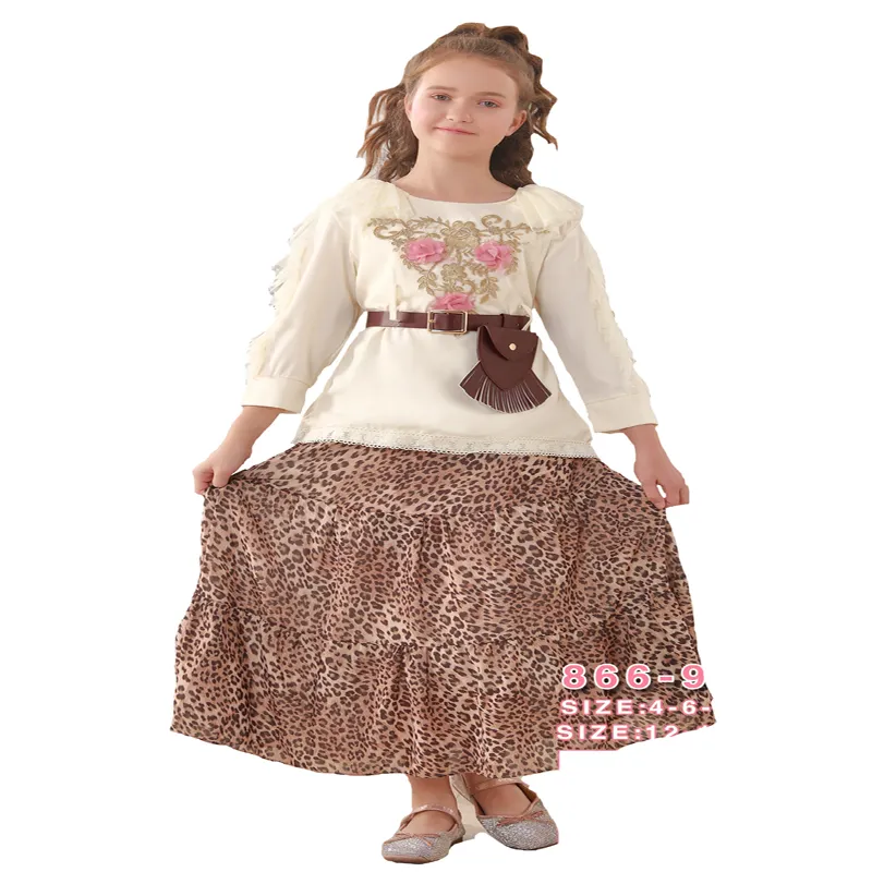 Girls Dresses New Kids Gypsy Summer Short Sleeved 100% Cotton Dress 2-10 Years 