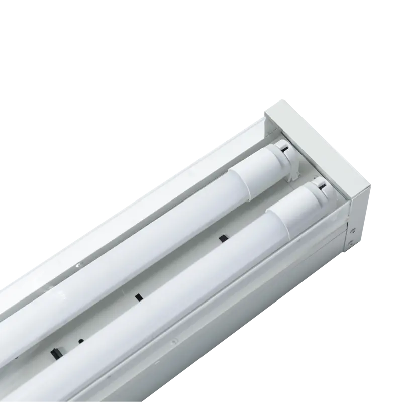 PC difüzör LED T8 tüp lineer ışık çift tüpler demir dirsek floresan lamba uydurma yüksek lümen led çıta aydınlatma fikstür
