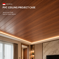 Precio de Fábrica Paneles de Techo de PVC Ecológicos y Personalizados con Acabado de Grano de Madera para Decoración de Interiores