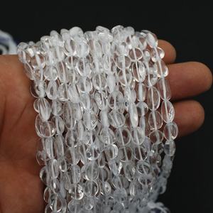 Cuentas de Cuarzo Transparente en Forma de Pepita, Piedras Preciosas Lisas, Hilo de 13 Pulgadas, de 6x5mm a 6x9mm - Product Image 5