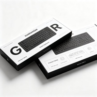 Custom Logo Monochrome Studio Keyboard Box Black White Precision Typing PBT Keycaps Tactile Switch Wired USB-C Rigid Packaging