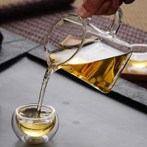 Fatto a mano in vetro borosilicato ad alto contenuto <span class=keywords><strong>di</strong></span> <span class=keywords><strong>giustizia</strong></span> tazza <span class=keywords><strong>di</strong></span> Kung Fu da tè trasparente filtro quadrilatero <span class=keywords><strong>di</strong></span> grande capacità Drinkware addensato - Product Image 4