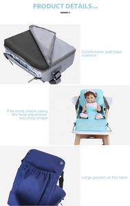 Asiento elevador <span class=keywords><strong>de</strong></span> alimentación para niños para sillas <span class=keywords><strong>de</strong></span> comedor Asiento elevador para niños pequeños para mesa <span class=keywords><strong>de</strong></span> comedor con correas - Product Image 4