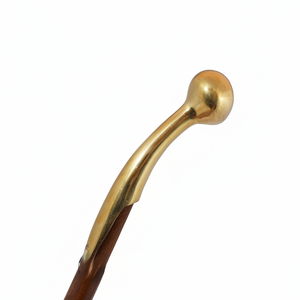 Cannes victoriennes décoratives et bâtons de marche pour hommes et femmes-36 "Brown Ebony Brass Handle Unisex Derby Foldable Canne - Product Image 1