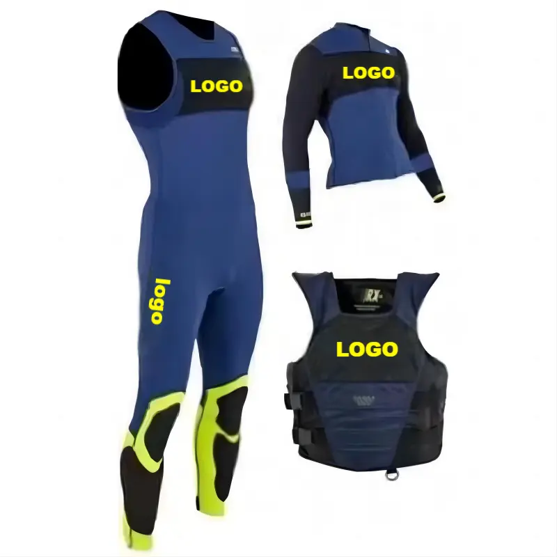 Großhandel Custom Logo Adult Qualität Neopren Jet Ski Personal isierte Neopren anzug und Schwimmweste Jacke Set für Jet Ski