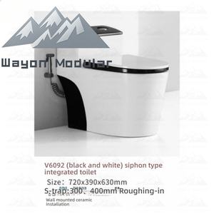 WC monobloc moderne blanc Wayon avec <span class=keywords><strong>chasse</strong></span> <span class=keywords><strong>d</strong></span>'<span class=keywords><strong>eau</strong></span> double et siège à fermeture douce pour appartement de luxe WW-ZBQ - Product Image 6