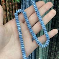 Jinstone 3x6mm Pierre Naturelle Turquoise Bleue Facettée Hexagonale en Forme de Roue de Boussole, Perles en Vrac pour Fabrication de Colliers, Bracelets et Bijoux DIY, Vente en Gros