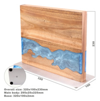 Nouveauté Étagère de rangement de cuisine en bois d'acacia double face avec porte-couteaux magnétique pour une utilisation en cuisine