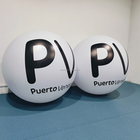 Ballons Publicitaires Hélium Géants Gonflables avec Logo, PVC, LED RGB, Télécommande, pour Festivals, 1m 2m 3m