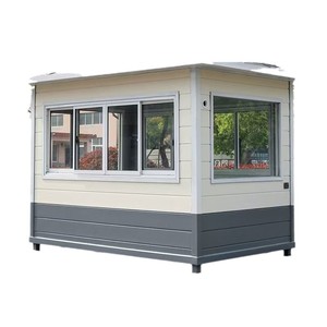 Cabine de sécurité métallique, structure en acier, poste de garde, abri de stationnement 2x3m, utilisation extérieure - Product Image 1