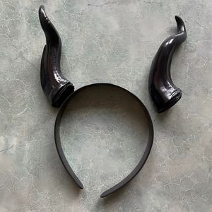 ที่คาดผมปีศาจเขาแม่มดที่คาดศีรษะปีศาจหมวกฮาโลวีนชั่วร้ายอุปกรณ์ประกอบคอสเพลย์ตกแต่งสำหรับวันฮาโลวีนสีดำสีแดง - Product Image 3