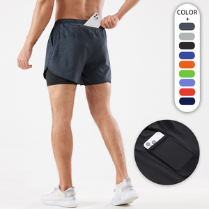 Thể Thao Nhanh Chóng Làm Khô Quần Short Người Đàn Ông Của Phụ Nữ Hai Lớp Chạy Thể Thao Quần Bãi Biển Mồ Hôi Thấm Thoáng Khí Mồ Hôi Quần - Product Image 4