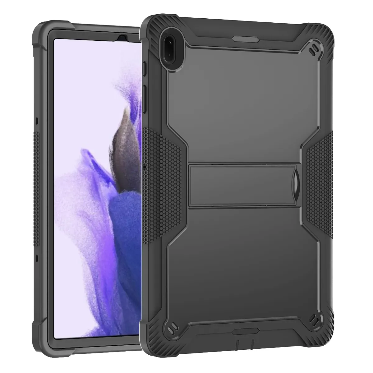 Kickstand Tablet Case For Samsung Galaxy Tab S7 FE 12.4 inch T730 T735/S7 Plus T970 T975 /S8 Plus X800 Shockproof Armor Cover