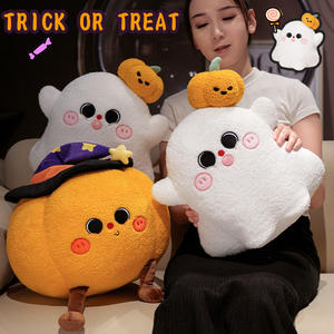 Nuevo y Adorable Cojín de Peluche de Osito de Halloween con Materiales de Franela y Fieltro, Alivio del Estrés, Tela Súper Suave - Product Image 1