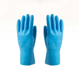 Durable Reusable Waterproof Cleaning Latex Rubber Household Gloves Kitchen Latex Dishwashing Household Gloves
