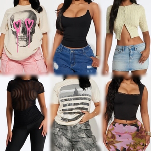 Ventes en gros de hauts courts d'été pour femmes - T-shirts décontractés en vrac à bas prix - Product Image 4