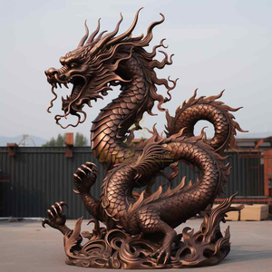 Sculpture d'animal <span class=keywords><strong>mythe</strong></span> occidental personnalisée en usine grande statue <span class=keywords><strong>de</strong></span> dragon en bronze d'extérieur à vendre - Product Image 2