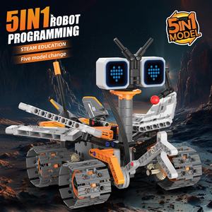 5 in 1 STEM RC 프로그래밍 로봇 빌딩 블록 키트 DIY 조립 APP 및 원격 제어 로봇 프로젝트 LED가있는 건설 장난감 - Product Image 2