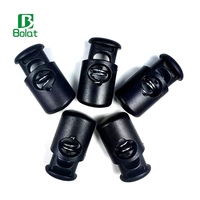 Bouchon de cordon à trou unique de luxe bascule étanche Portable cordon serrure fermoir à ressort arrêt pour Paracord vêtement corde noir