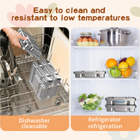 Boîte à bento en métal personnalisée OEM ODM à 5 compartiments, mignonne, chauffable, compatible lave-vaisselle, sans BPA, avec joint en silicone, en acier inoxydable