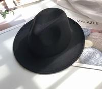Chapeau Fedora à large bord style western unisexe en feutre, décontracté, pour l'extérieur, vintage, tendance, classique
