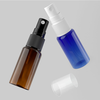 Impression de logo personnalisé, flacon cosmétique en plastique de 15 ml, flacon de voyage rond en PET avec boîte en papier
