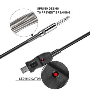NAOMI 3M <span class=keywords><strong>guitarra</strong></span> <span class=keywords><strong>a</strong></span> <span class=keywords><strong>PC</strong></span> <span class=keywords><strong>Cable</strong></span> de grabación USB adaptador de plomo convertidor interfaz de conexión 6,5mm - Product Image 5