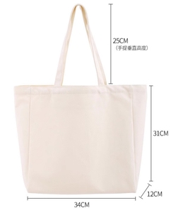 Custom Heavy Duty <b>Large</b> Cotton <b>Tote</b> <b>Bag</b> <b>with</b> Core Spun Handles for Corporate Trade Show Giveaways Bulk Wholesale - Product Image 4