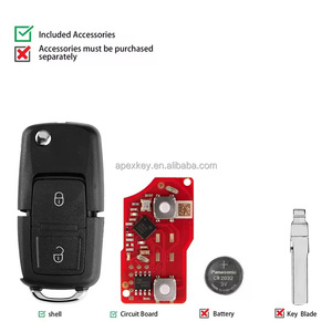 Xhorse กุญแจรีโมท XKB508EN XKB528EN สายสไตล์ B5 2ปุ่มสำหรับกุญแจ VDI/VVDI2 - Product Image 4
