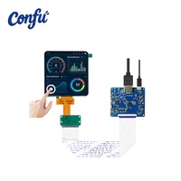 5 inç 720*720 IPS LCD Dokunmatik Ekran Kare Raspi Havacılık Uçuş Simülatörü Metre Kontrol Paneli Ekran MIPI Sürücü Kartı