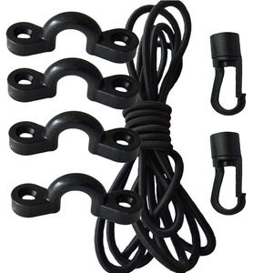 Outdoor Storage Rope Set With <b>Hooks</b> And <b>Clips</b> 7Mm Elastic Cord For Garage Organization And Neatening - Product Image 5