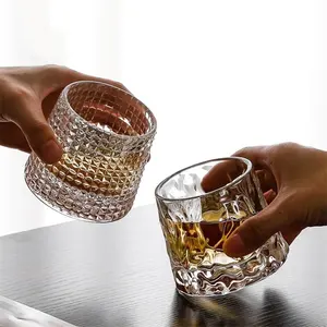 Verres à liqueur Bourbon torsadé à l'ancienne Verres à whisky en cristal de 5 oz pour la fête de mariage à la maison - Product Image 1