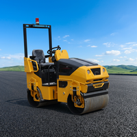 Mini-compacteur vibrant à double tambour avec moteur diesel/essence