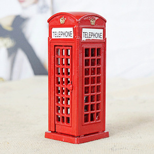 Tirelire en métal vintage en forme de cabine téléphonique de Londres, décoration vintage, tirelire créative en forme de bus pour enfants - Product Image 1