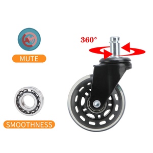 Ruote in gomma per ufficio pesanti da 2.5 pollici ruote per ruote ruote a rulli per mobili per uso scolastico ospedaliero - Product Image 4