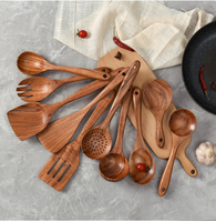 Produits en bois pur cuisson vaisselle ustensiles de cuisine antiadhésifs cuillère à riz spatule cuillère à soupe maison cuisine ensemble de cuisine