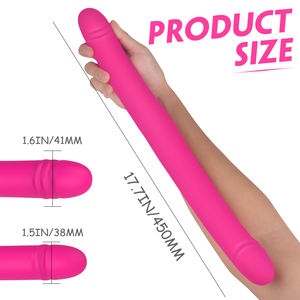 Silikon & ABS Double-Ended Vibrator <span class=keywords><strong>Dildo</strong></span> Träger loses tragbares Sexspielzeug für erwachsene Lesben paare <span class=keywords><strong>Soft</strong></span> Feature Big Size - Product Image 2