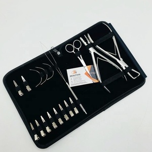 ชุดเครื่องมือสแตนเลสคีมจับสำหรับต่อผมทำจากซิลิโคนเคราตินอเนกประสงค์พิมพ์โลโก้ได้ตามต้องการ - Product Image 1