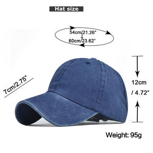 Pare-soleil lavable en denim queue de cheval bouffante Curl cheveux naturels queue de cheval dos nu casquette de baseball pour femmes - Product Image 6