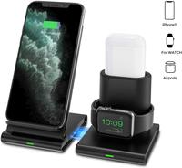 Nouveau support de charge sans fil à chaud Station de charge sans fil pour montre iPhone, pour AirPos et téléphones 3 en 1