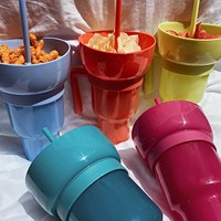 Vaso de Botana y Bebida 2 en 1 con Asa para Mardi Gras