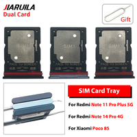 Plateau double SIM en gros pour Redmi Note 14 11 Pro Plus 5G, support de plateau de cartes SIM pour téléphone portable Xiaomi Poco C85, remises en gros
