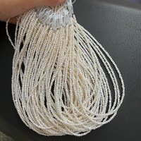 Perles d'eau douce naturelles, irrégulières, de forme pomme de terre, mat, 2-2,5 mm, longueur 38-39 cm, 180 perles par brin