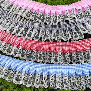 Pita Kain Poliester Lipat 5cm untuk Jahit Pakaian Hewan Peliharaan, Kostum, Gaun, Tekstil, dengan Rumbai dan Pinggiran Berlipit - Product Image 6